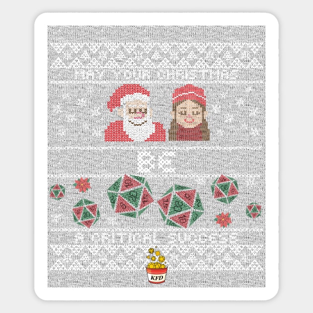 Critical Successful Christmas - Ugly Sweater Sticker by KYFriedDice